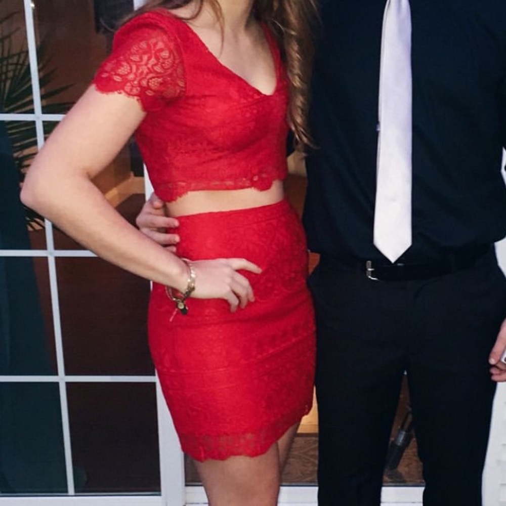 Red homecoming dress